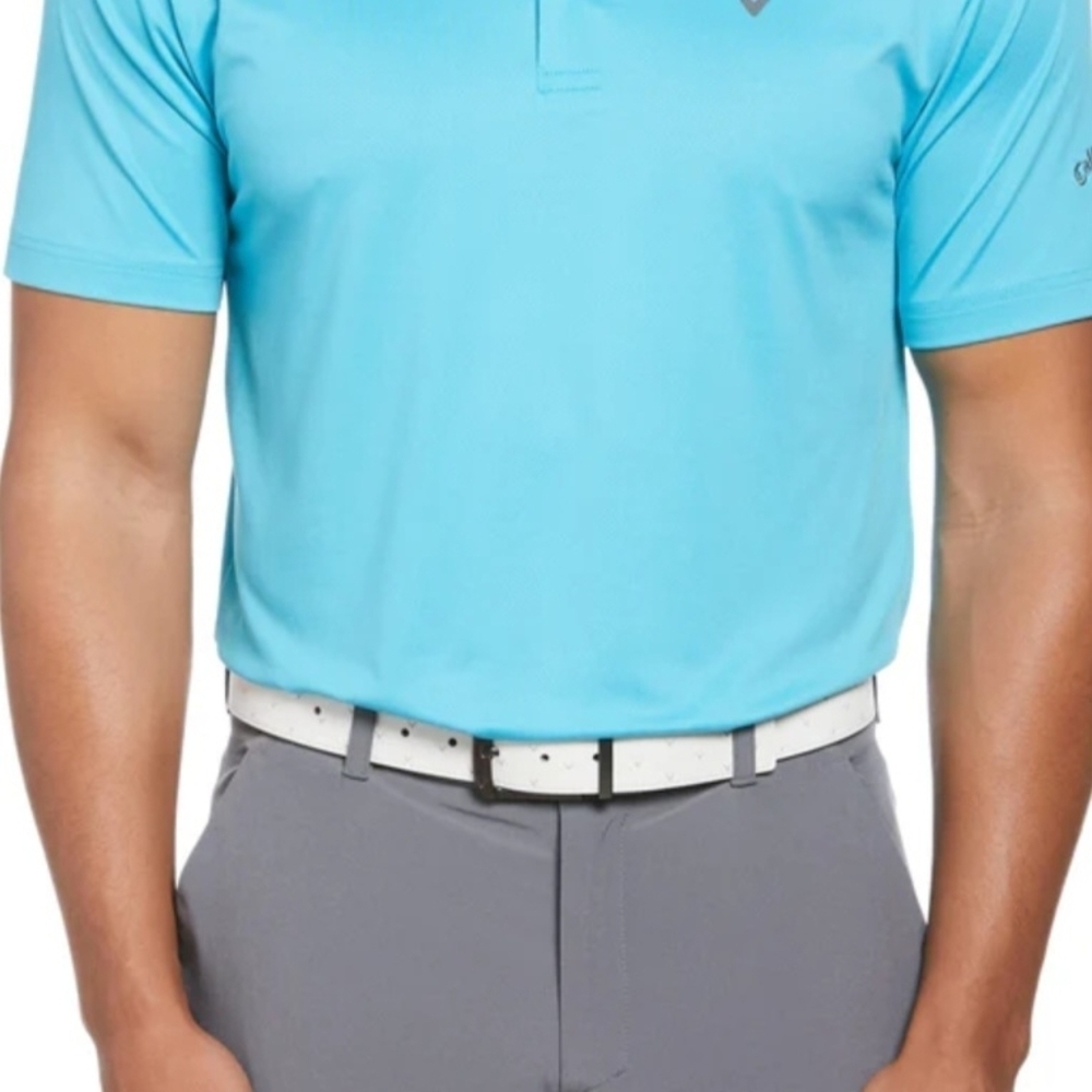 Callaway Mint Green And White Golf Polo